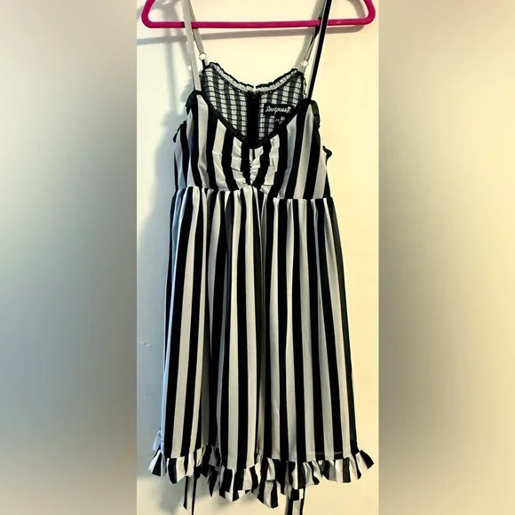 Sourpuss Striped Hi-Lo Dolly Dress (EUC - worn once!) - Picture 3 of 15